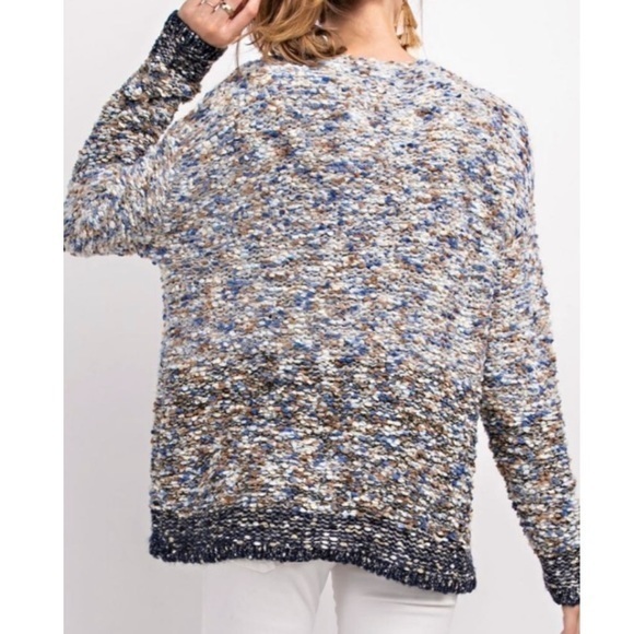 Blue Ombré Loose Fit Sweater - Picture 3 of 5